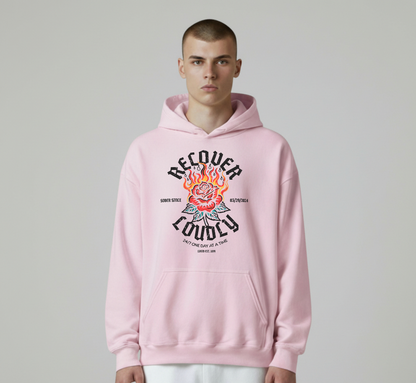 Recovery Hoodie | Recover Loudly Custom Sobriety Date Unisex Hoodie