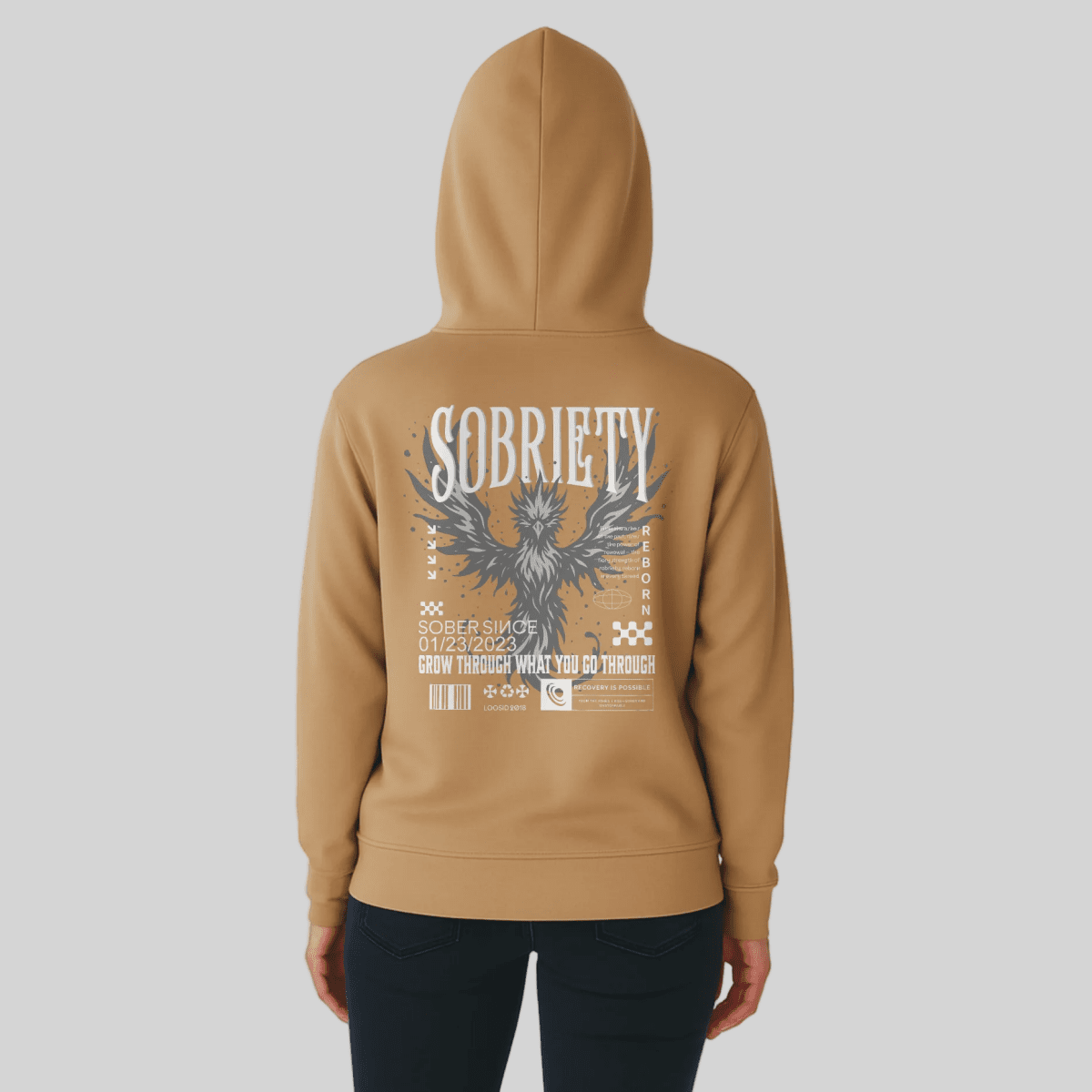 Phoenix Reborn Recovery Hoodie Limited Edition Recovery Hoodie lifestyle view (view 5)