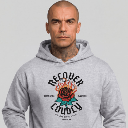Recovery Hoodie | Recover Loudly Custom Sobriety Date Hoodie