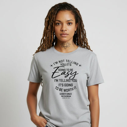 I'm Not Telling Sober T Shirt fit detail (view 19)
