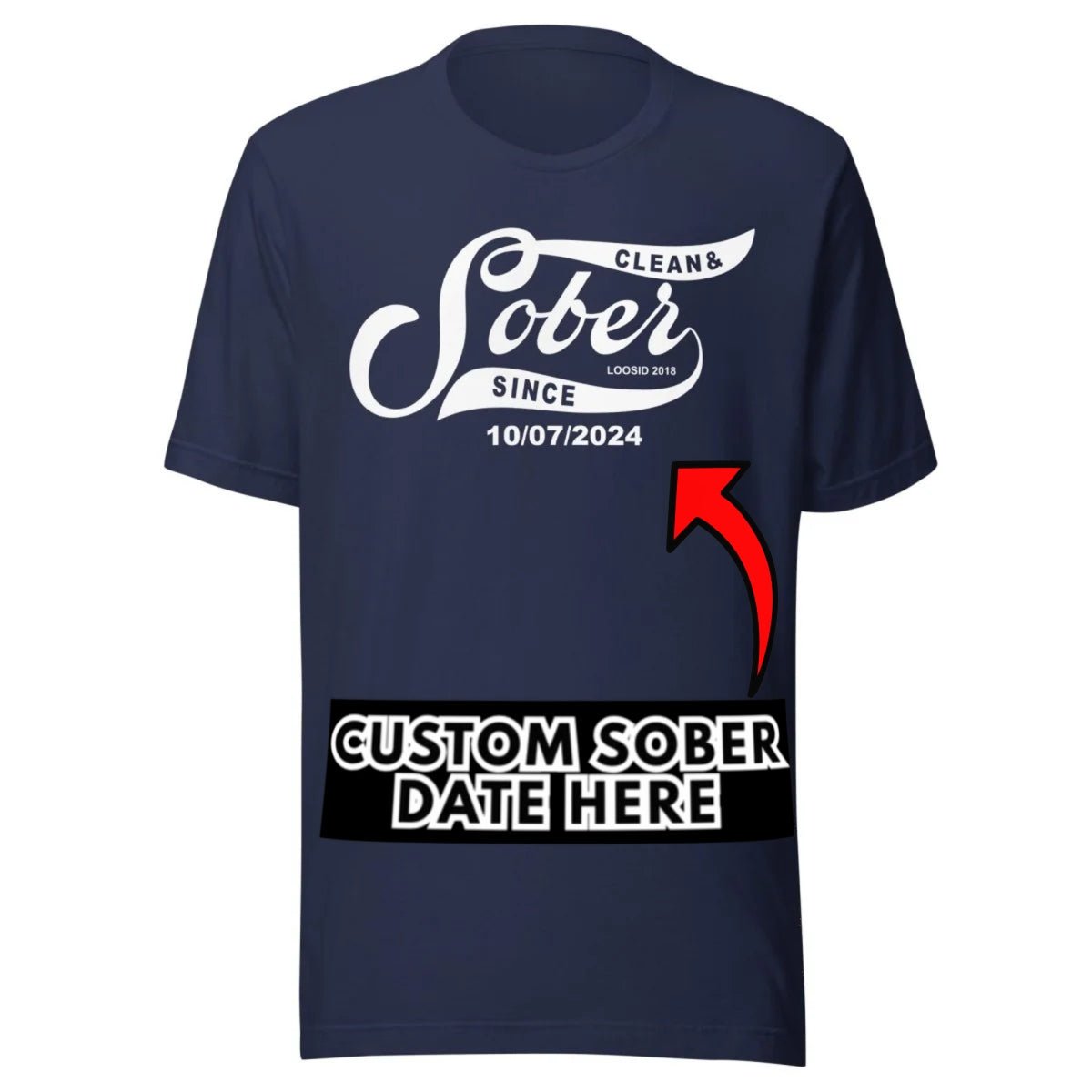 Sober T Shirt | Women’s Sober Since Top with Personalized Date
