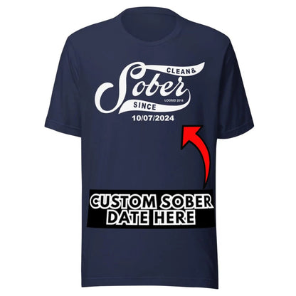Sober T Shirt | Women’s Sober Since Top with Personalized Date