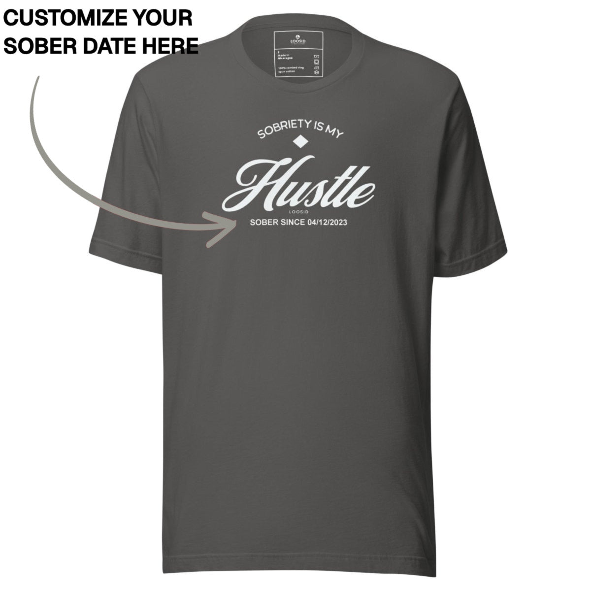 Sober T Shirt | Men's Sobriety is My Hustle