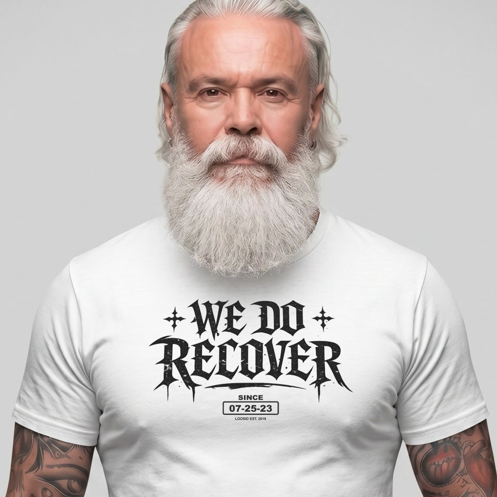 We Do Recover Men's Personalized Sober T Shirt
