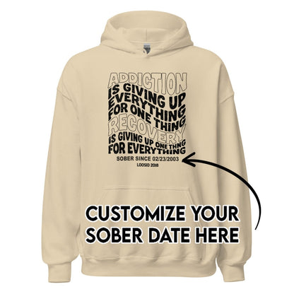 Recovery Hoodie | Men's Addiction is Giving up