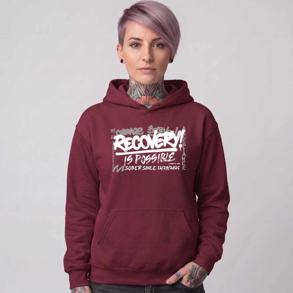 Recovery Hoodie | Women's Personalized Recovery Is Possible Hoodie