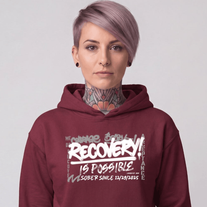 Recovery Hoodie | Women's Personalized Recovery Is Possible Hoodie