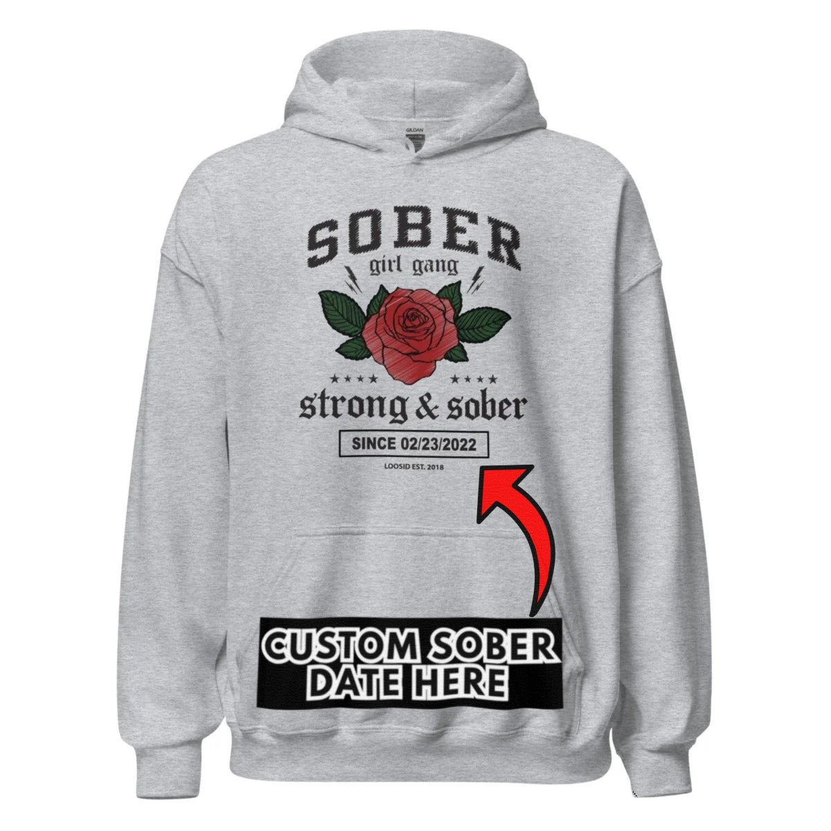 Recovery Hoodie | Sober Girl Gang Strong & Sober Crest