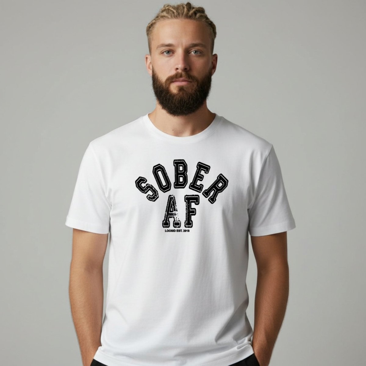 Sober T Shirt | Men's Sober AF Collegiate