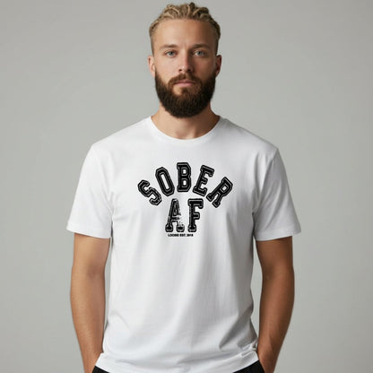 Sober T Shirt | Men's Sober AF Collegiate