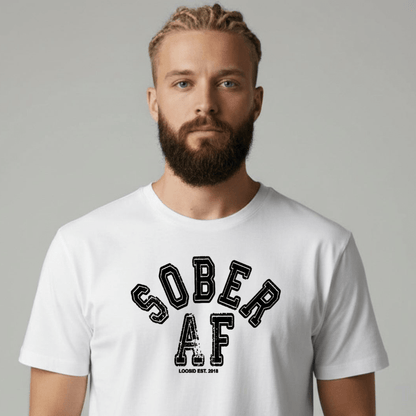 Sober T Shirt | Men's Sober AF Collegiate