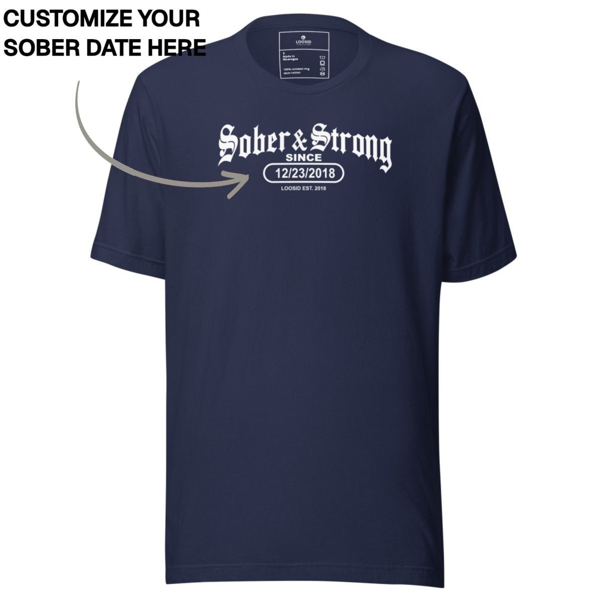 Sober T Shirt | Men's Old School Sober & Strong