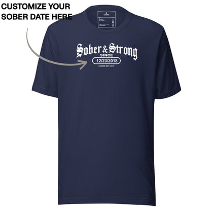 Sober T Shirt | Men's Old School Sober & Strong