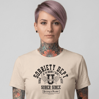 Sober T Shirt | Women's Sobriety Dept 24/7