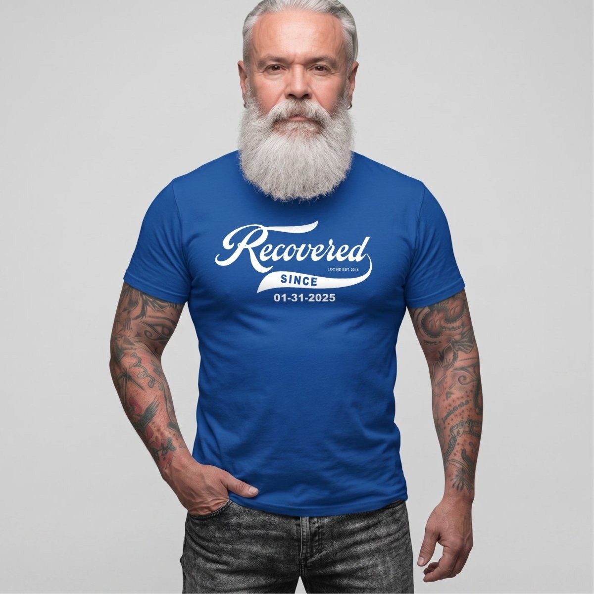 Recovered Since Sober T Shirt lifestyle view (view 25)