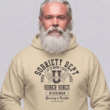 Recovery Hoodie | Unisex Sobriety Dept