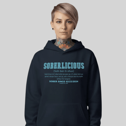 Women's Soberlicious Definition Hoodie w/ Custom Sobriety Date