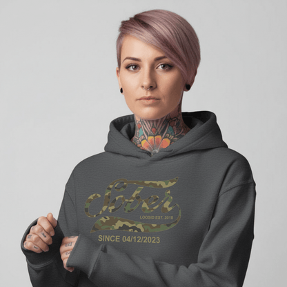 Recovery Hoodie | Unisex Sober Since Camo Hoodie with Personalized Date