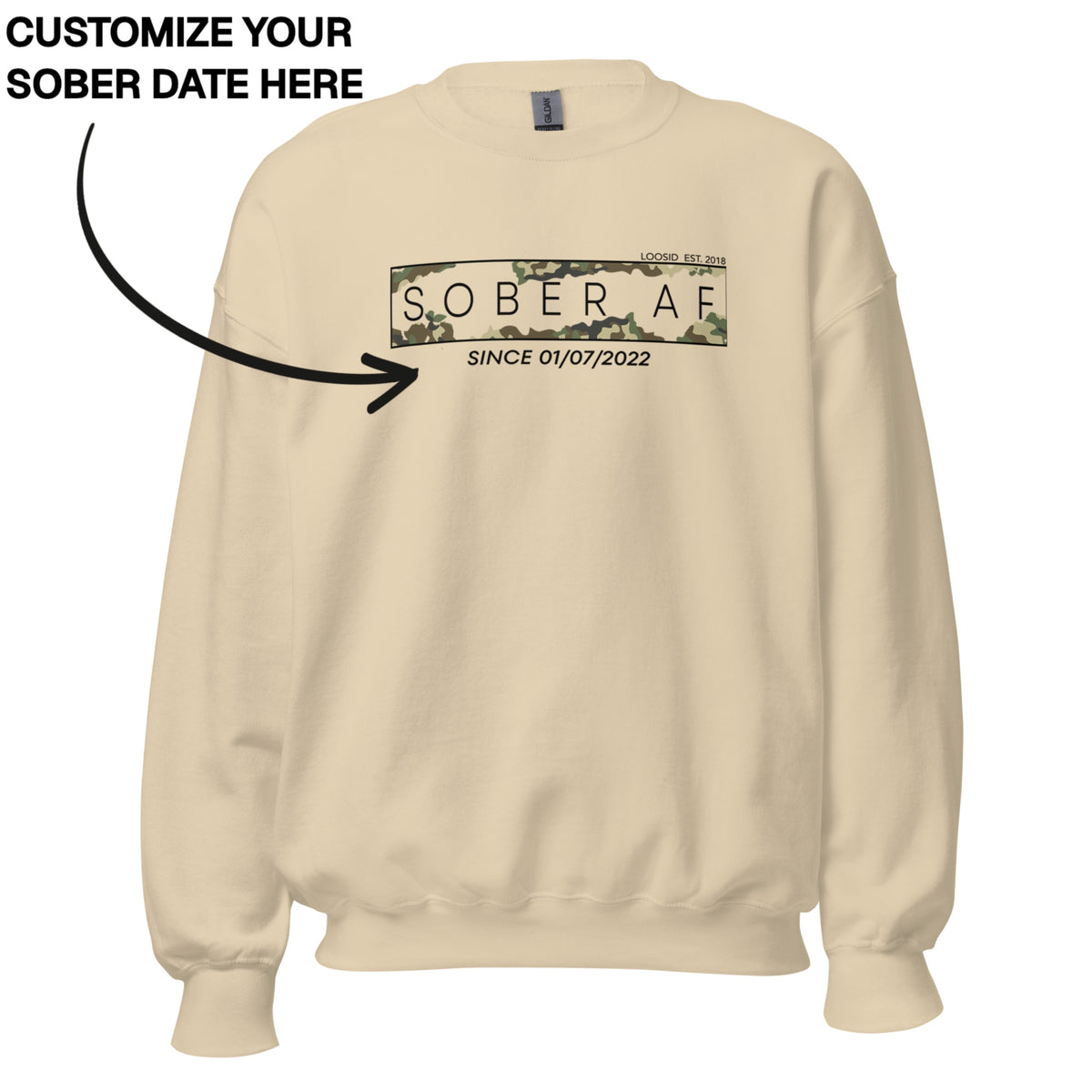 Sober Sweatshirt | Men's Sober AF Camo