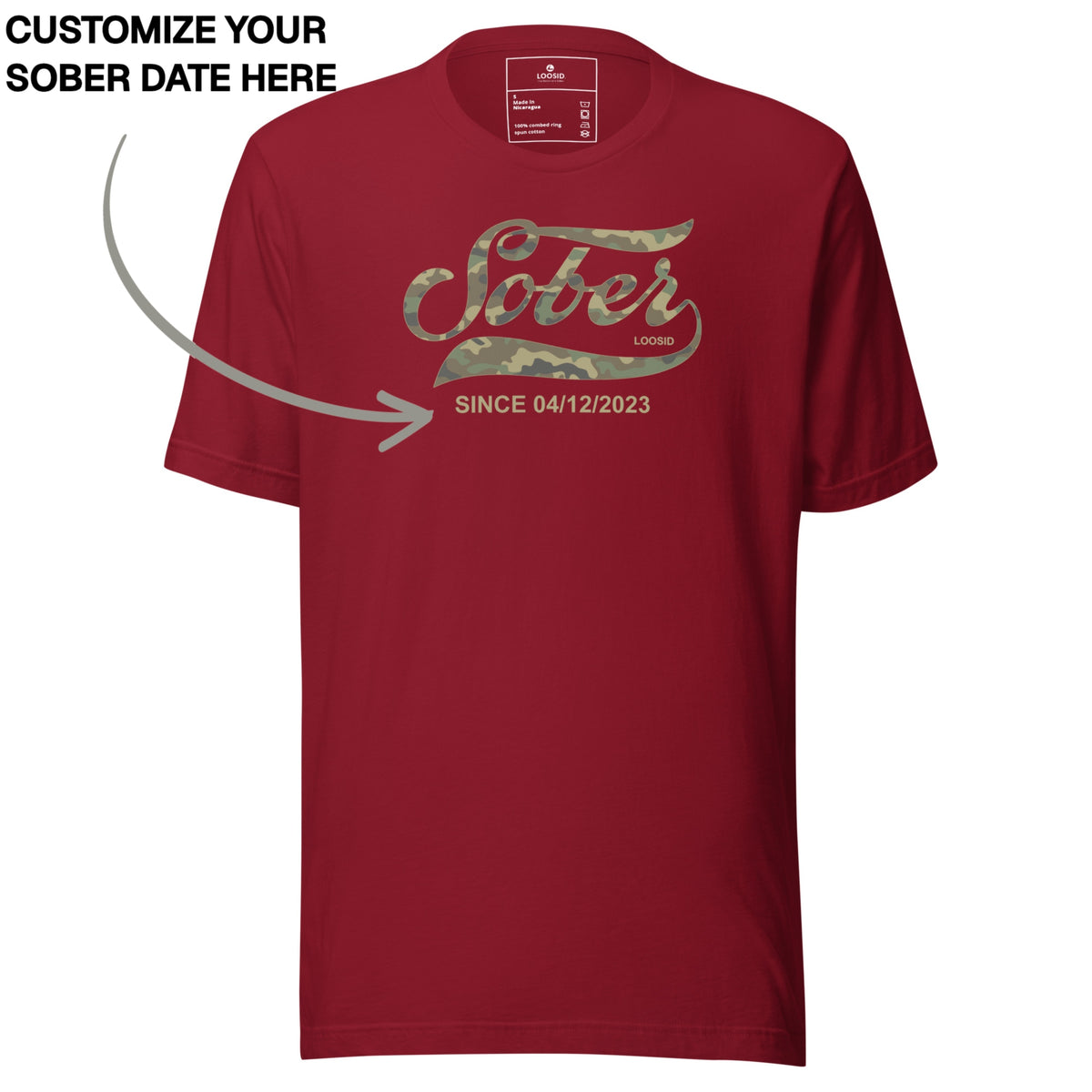 Sober T Shirt | Men's Sober Since Camo