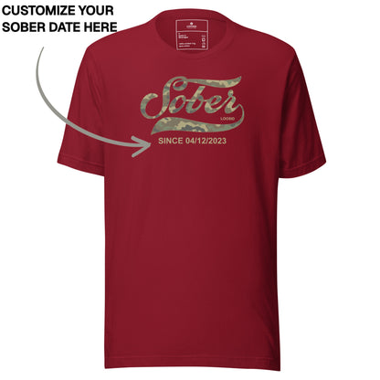 Sober T Shirt | Men's Sober Since Camo