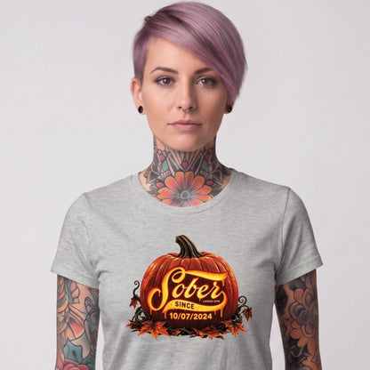 Sober T Shirt | Women's Sober Since Pumpkin
