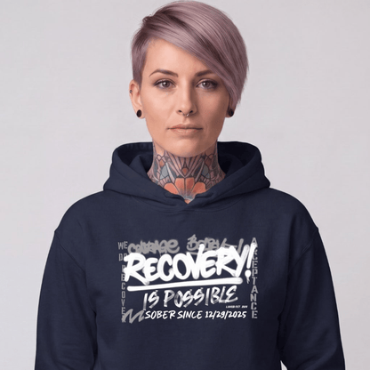 Recovery Hoodie | Women's Personalized Recovery Is Possible Hoodie