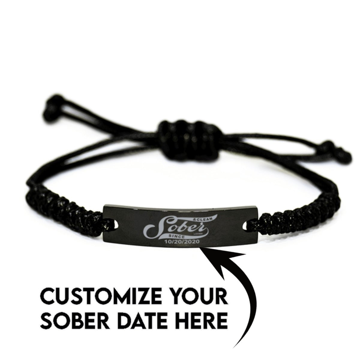 Sober Jewelry | Sober Since Braided Bracelet