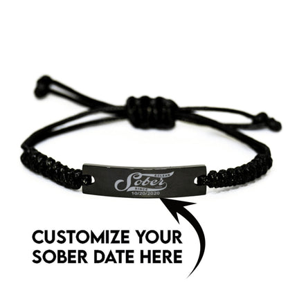 Sober Jewelry | Sober Since Braided Bracelet