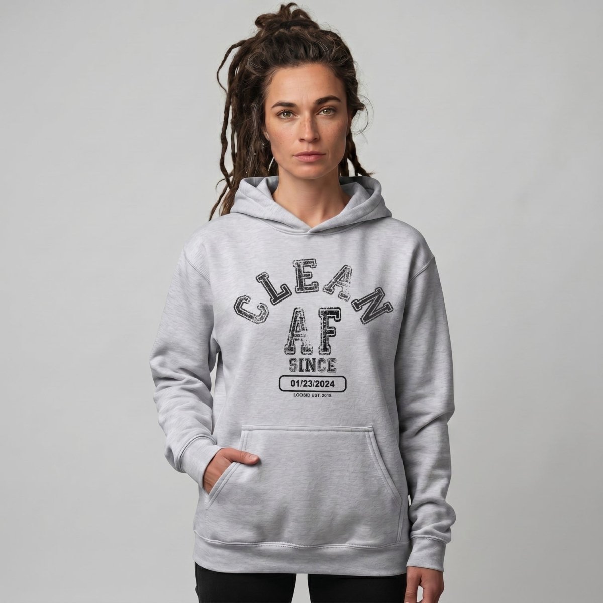 Clean AF Since Recovery Hoodie featuring the design (view 31)