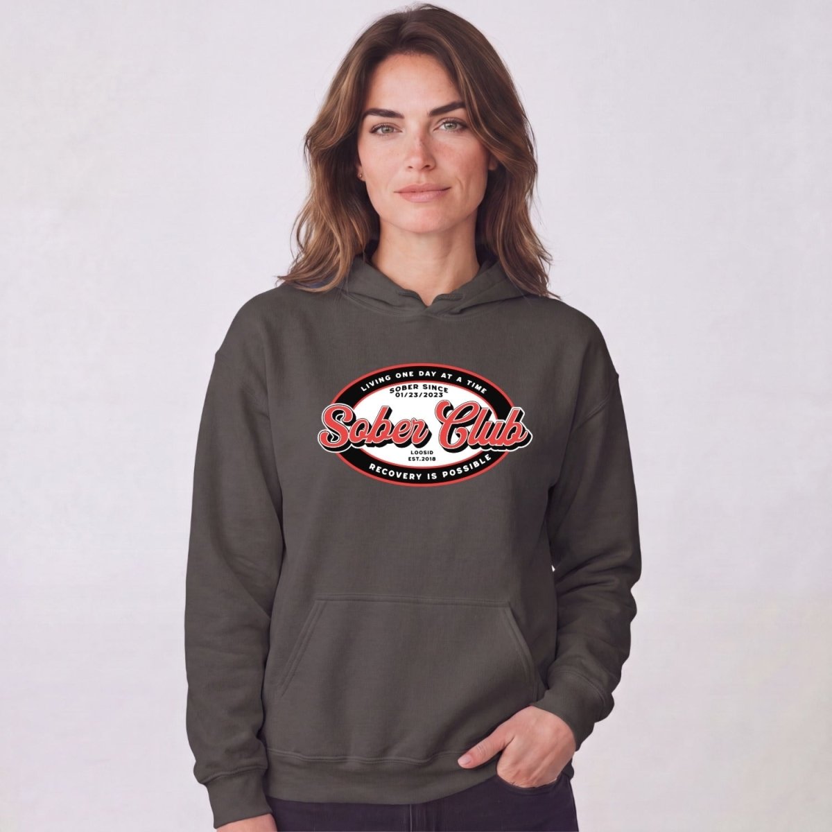 Recovery Hoodie | Women's Sober Club Badge