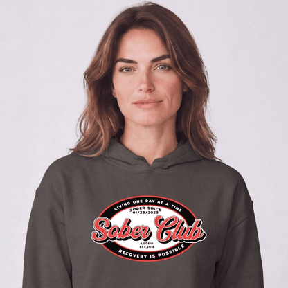 Recovery Hoodie | Women's Sober Club Badge