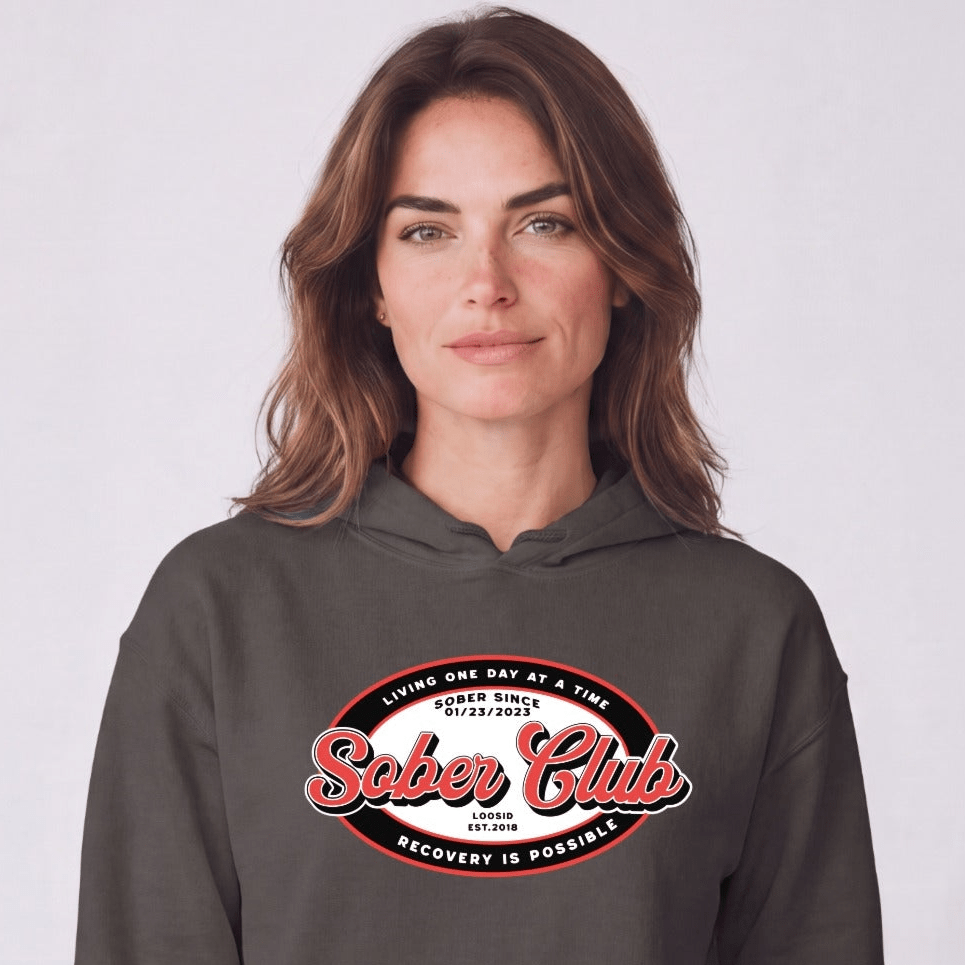 Recovery Hoodie | Women's Sober Club Badge