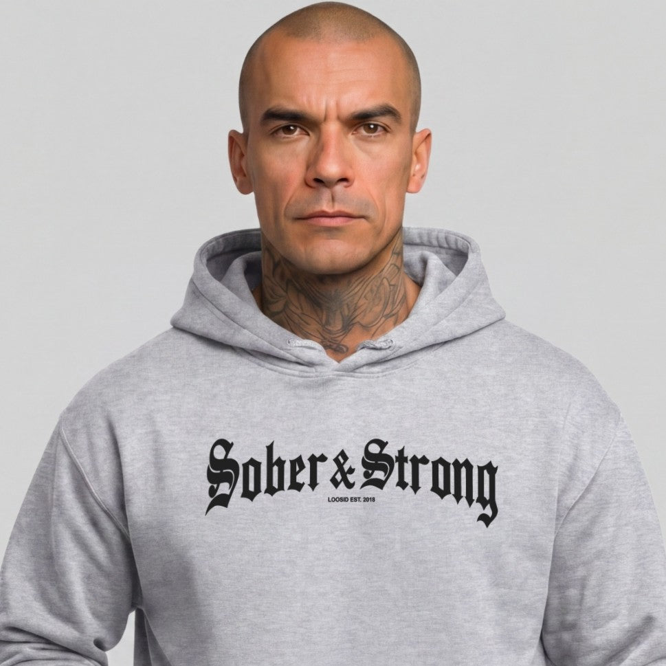 Recovery Hoodie | Men's Old School Sober & Strong