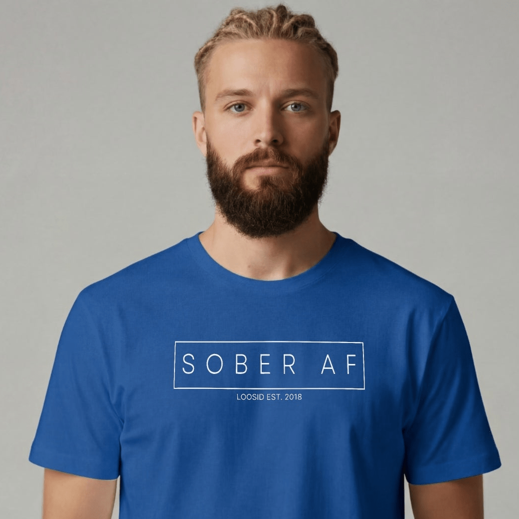 Sober T Shirt | Sober AF Men's Tee for Strength and Recovery