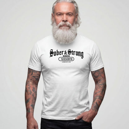 Sober T Shirt | Men's Old School Sober & Strong