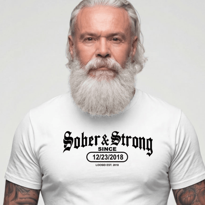 Sober T Shirt | Men's Old School Sober & Strong