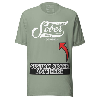 Sober T Shirt | Women’s Sober Since Top with Personalized Date