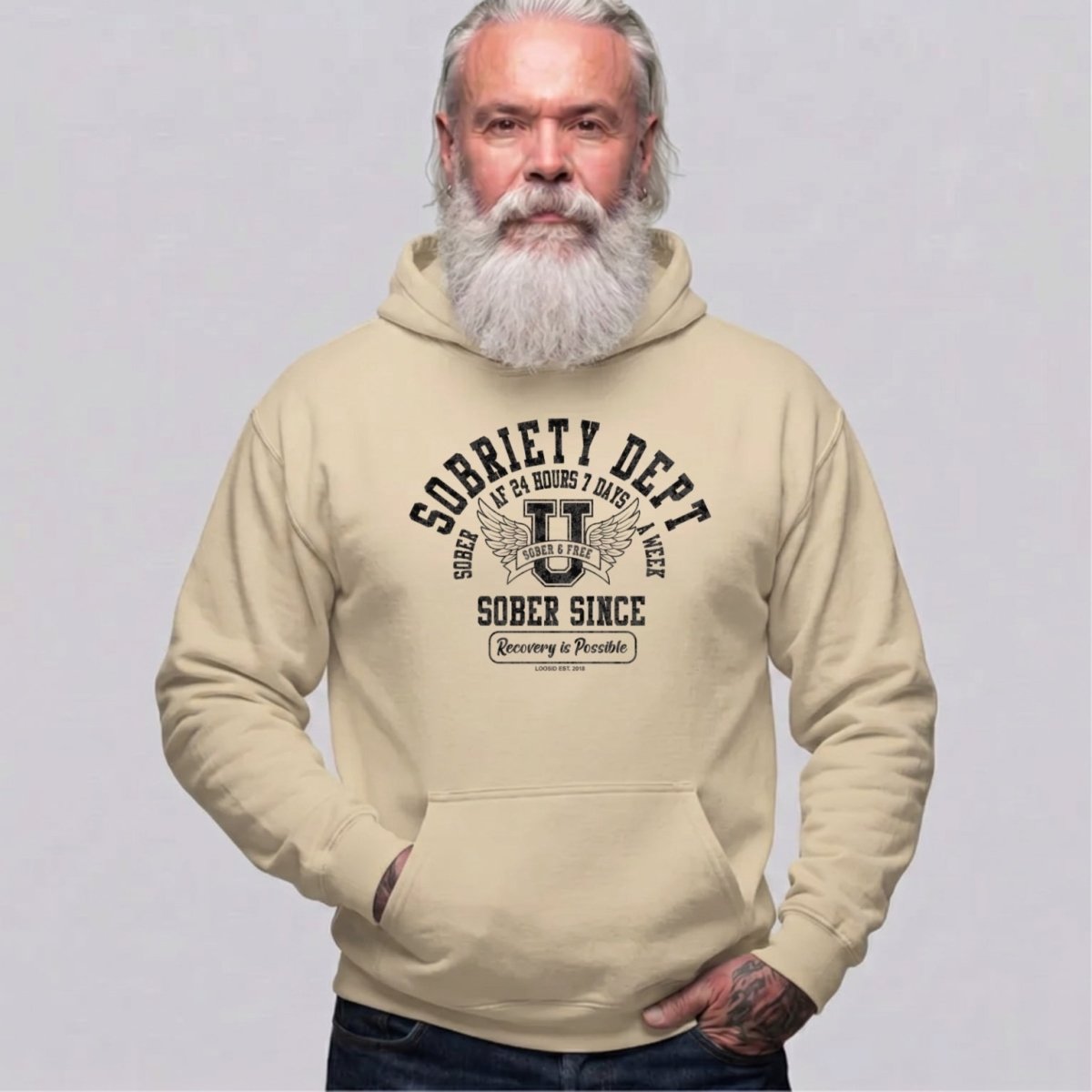 Recovery Hoodie | Men's Sobriety Dept 24/7
