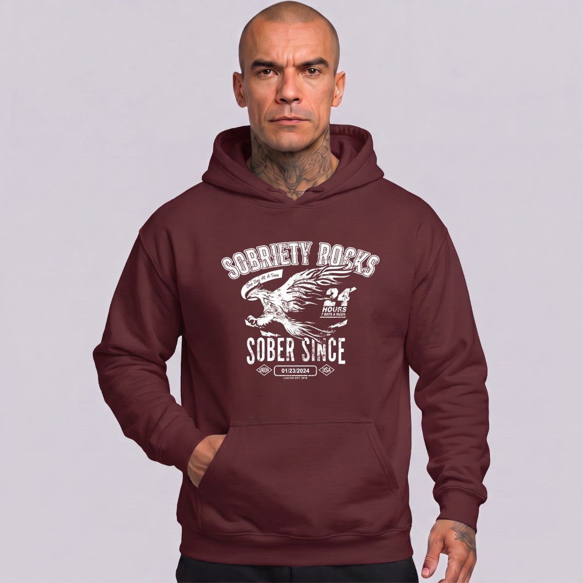 Recovery Hoodie | Men's Sobriety Rocks