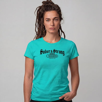 Sober T Shirt | Women's Old School Sober & Strong Tee