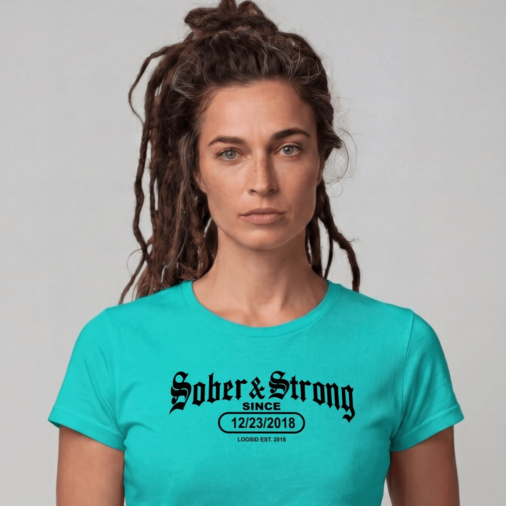 Sober T Shirt | Women's Old School Sober & Strong Tee
