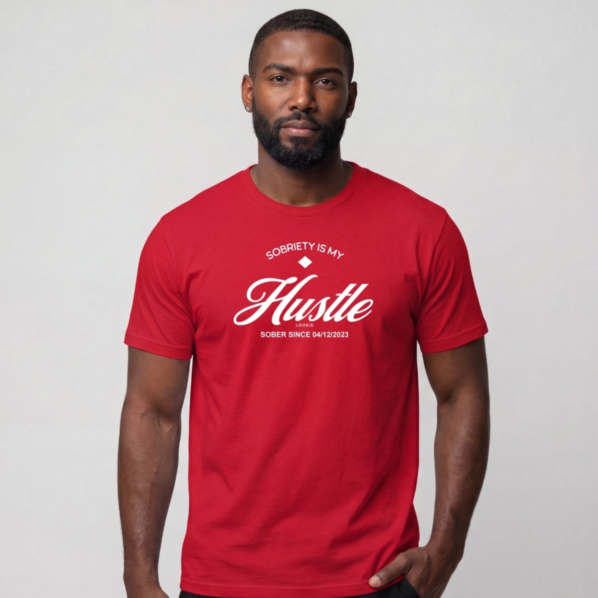 Sober T Shirt | Men's Sobriety is My Hustle Tee