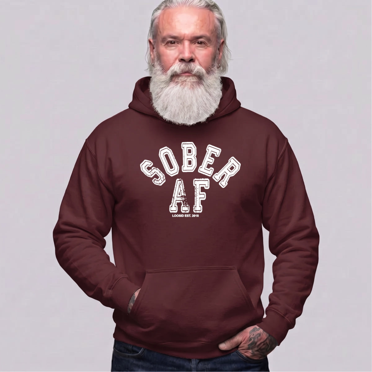 Recovery Hoodie | Men's Sober AF Collegiate