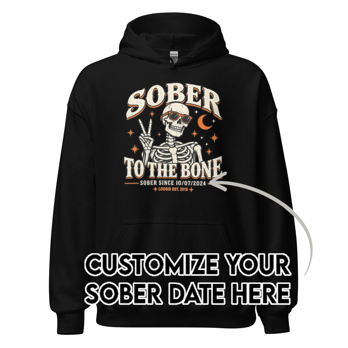 Recovery Hoodie | Men's Sober To The Bone