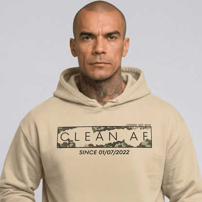 Clean AF Camo Recovery Hoodie back view (view 27)