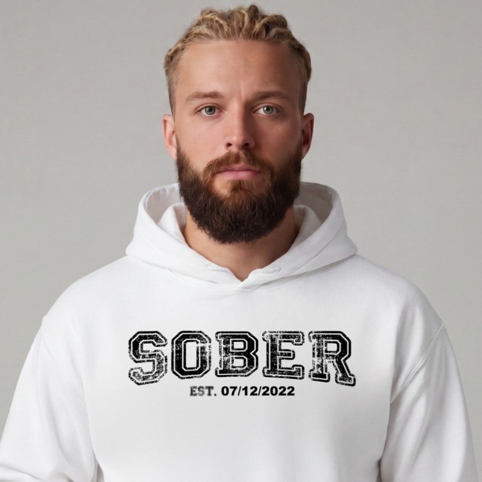 Recovery Hoodie | Men's Sober Est. Collegiate