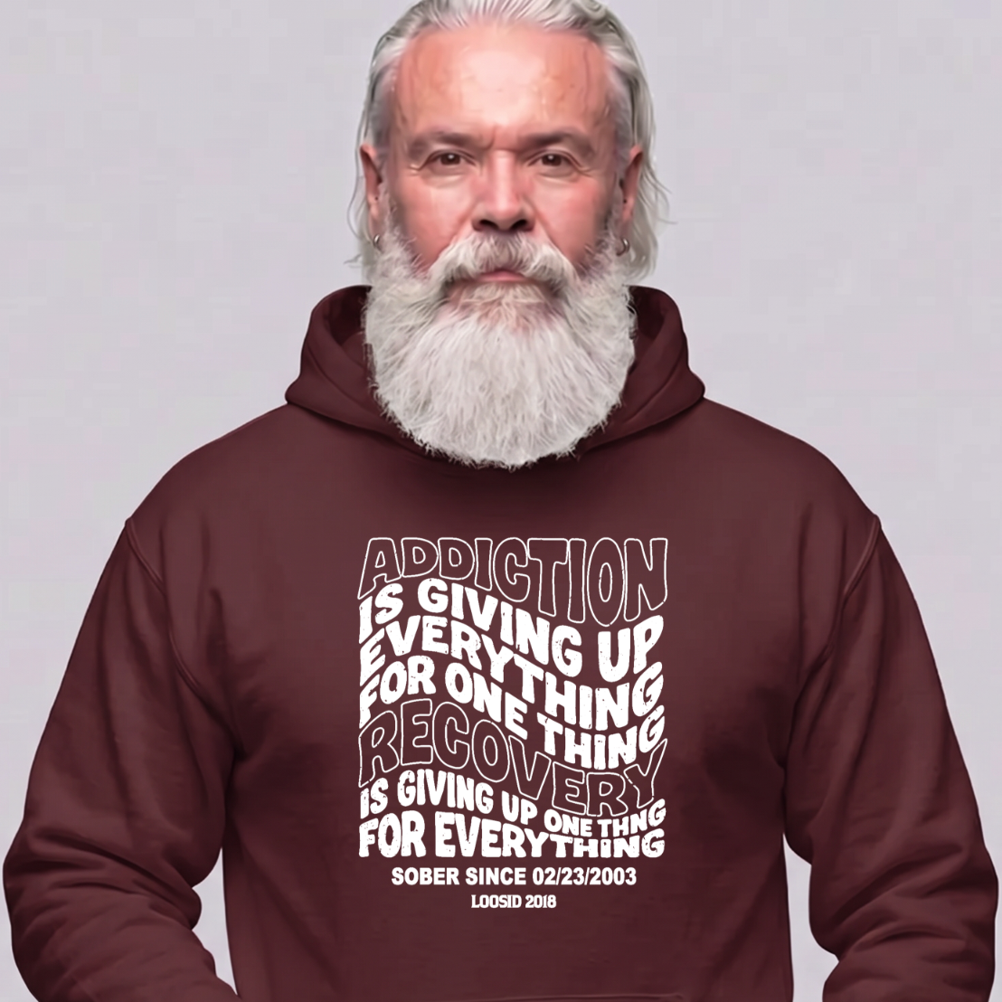 Recovery Hoodie | Men's Addiction is Giving up