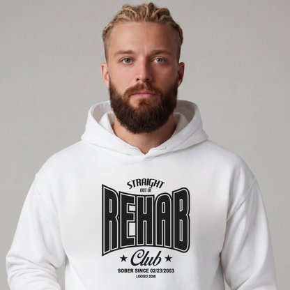 Recovery Hoodie | Men's Rehab Hoodie with Personalized Date
