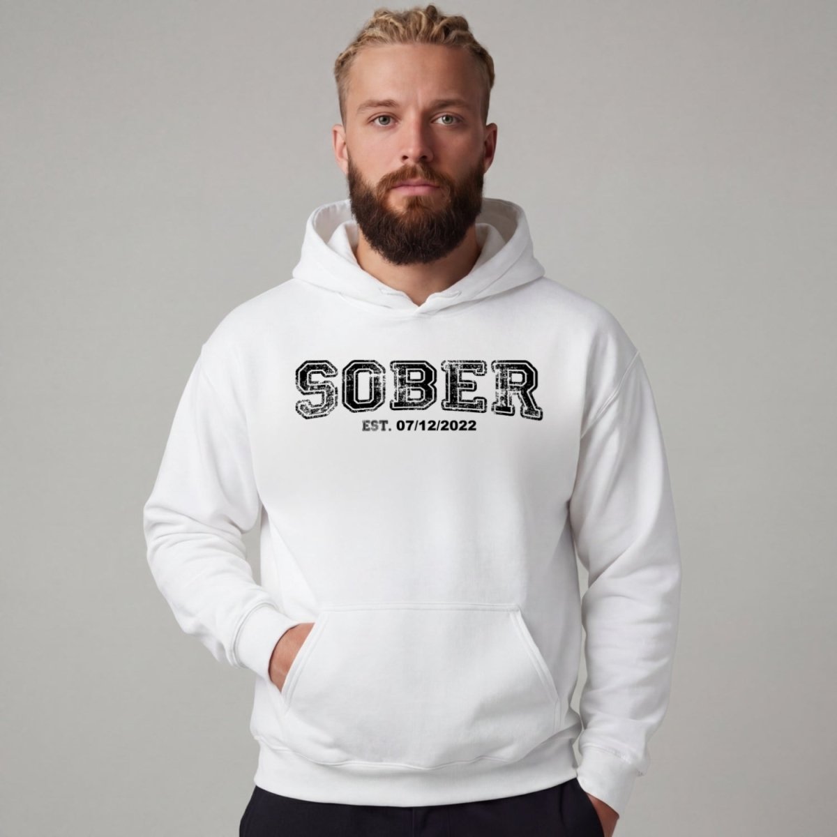 Recovery Hoodie | Men's Sober Est. Collegiate